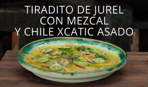 Tiradito de Jurel con Mezcal y Chile Xcatic