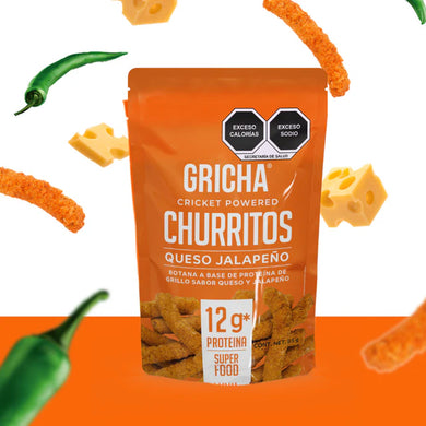 Churritos con proteína de grillo - Jalapeño y queso 100g