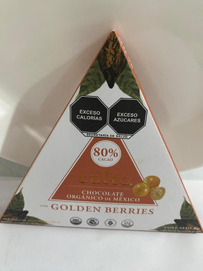 CULTO - Barra de chocolate orgánico con Golden Berries 80g.