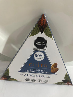 CULTO - Barra de chocolate orgánico con Almendras 80g