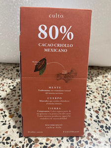 CULTO - Barra de chocolate orgánico con Golden Berries 80g.