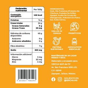 Churritos con proteína de grillo - Habanero 100g